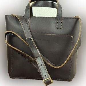Portland Leather Goods Grizzly Zippered Crossbody Tote
